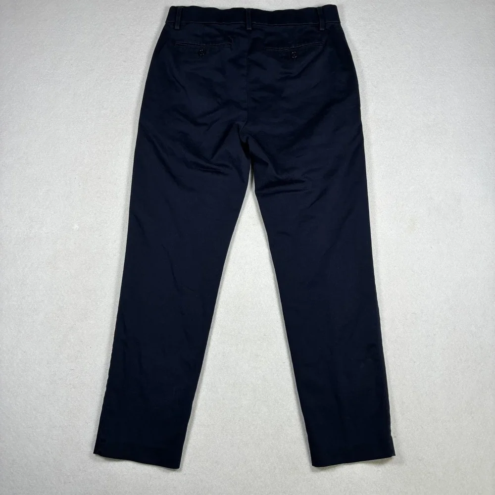 Banana Republic Traveler Chino Pants Mens 30x27.5 Navy Blue Slim Fit Minimalist
